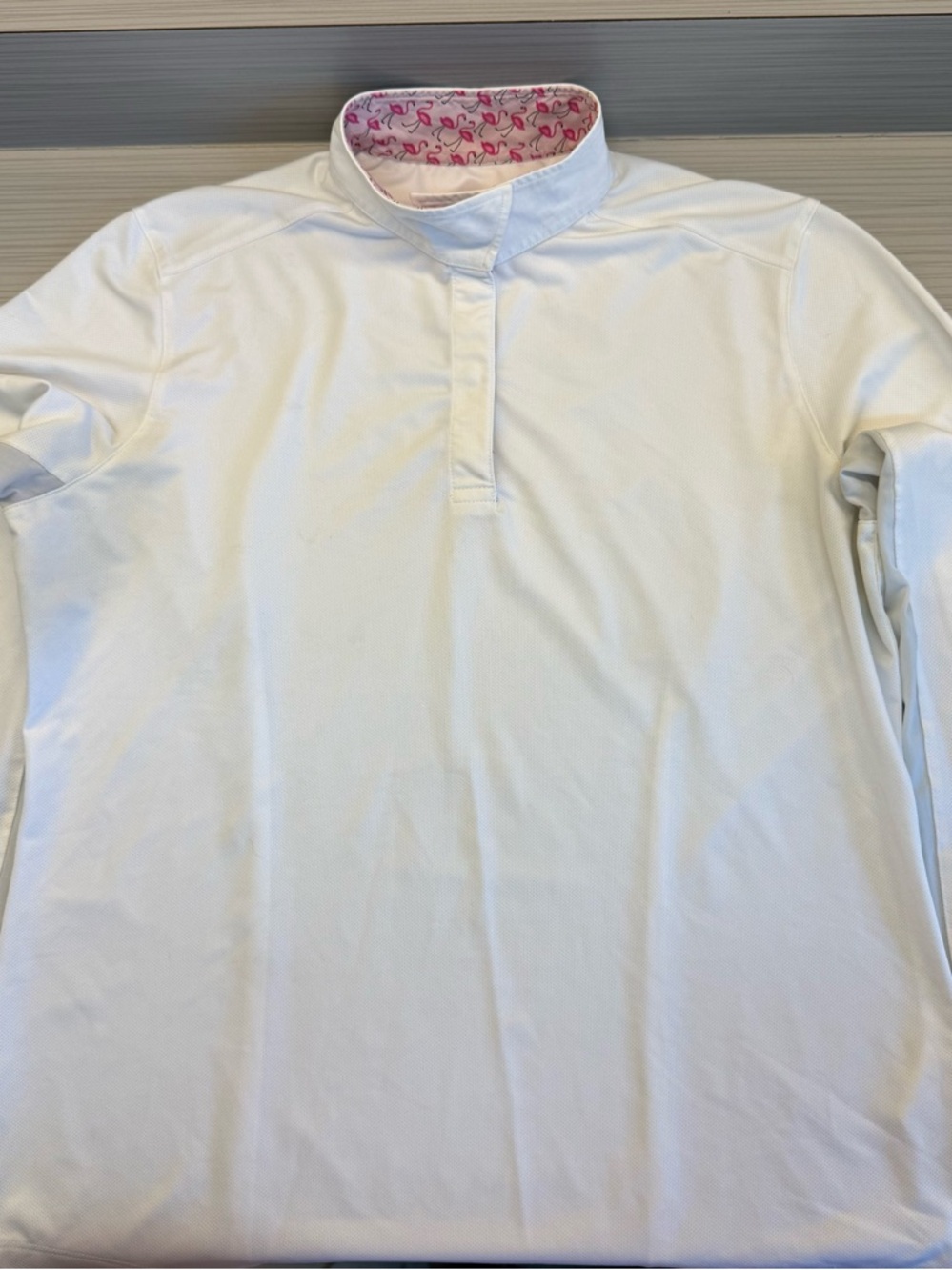 Dover White Equestrian Riding Show Shirt